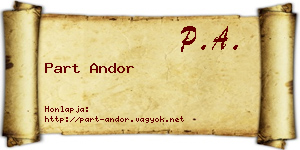Part Andor névjegykártya